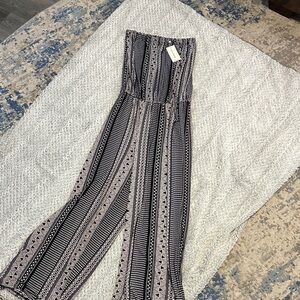 Elegant Black and White Geometric Jumpsuit